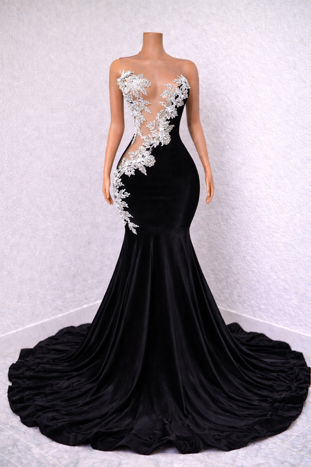 black and gold dress picture High Neck Royal Blue and Gold Lace Evening Dress Long African Girls pr –  Siaoryne main image 0