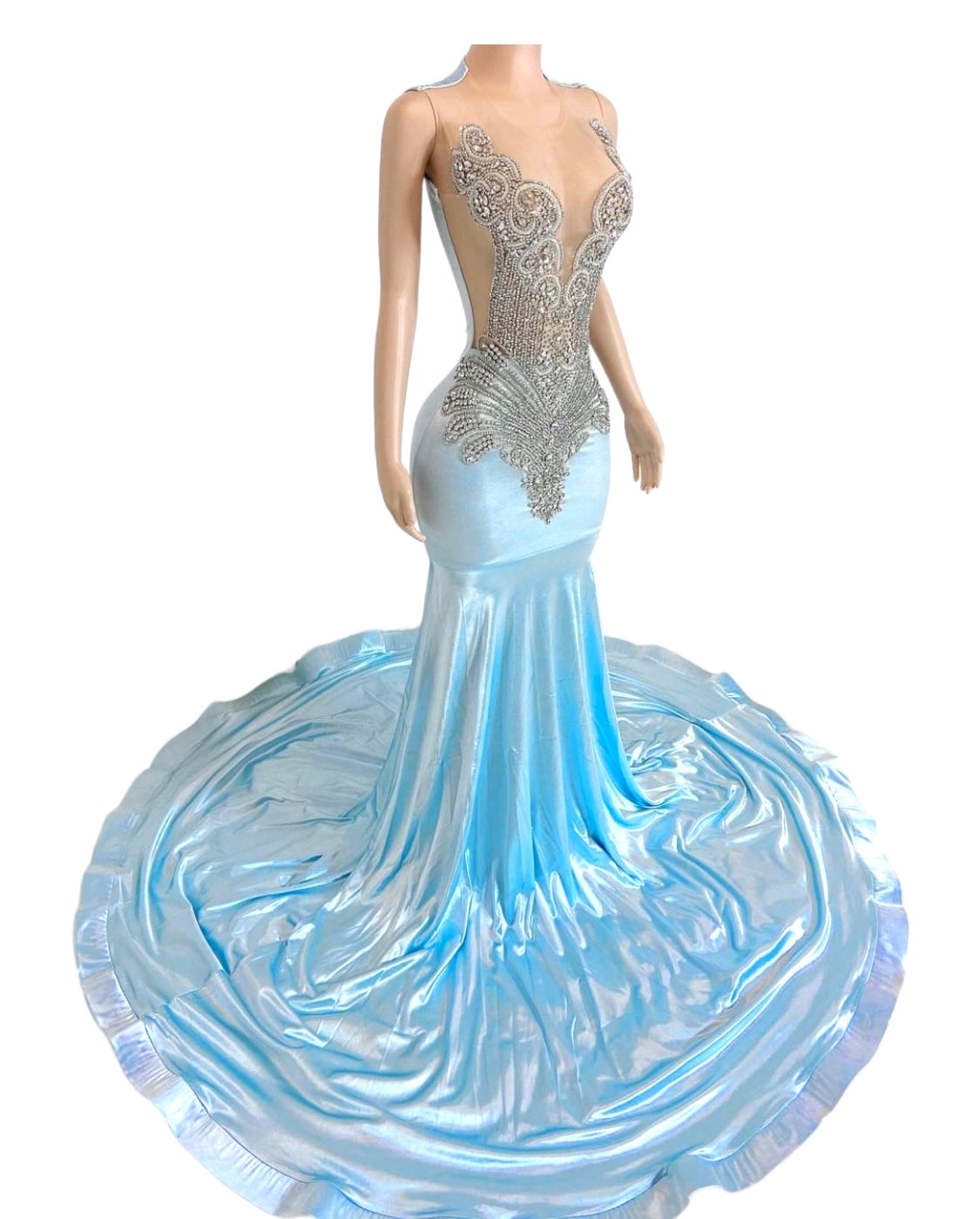 crystal doll dresses TATI CRYSTAL GOWN White / Xsm